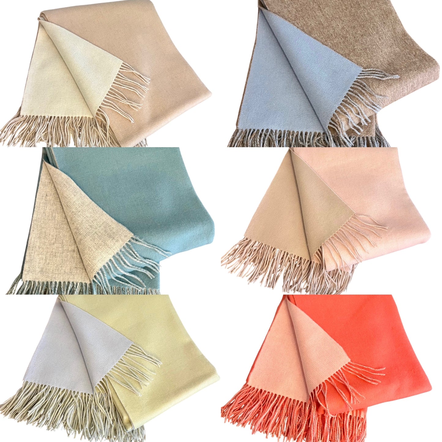 Double Face Throw, Coral/Pink Sands