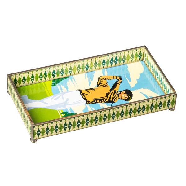 Glass tray- golf
