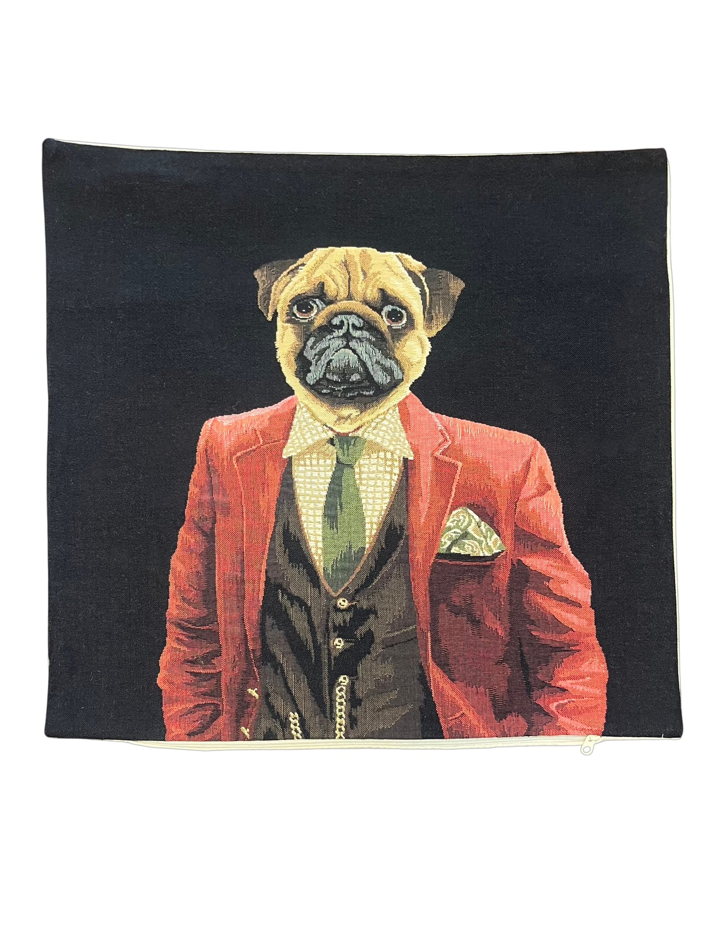 Fancy Pug Pillow Cover