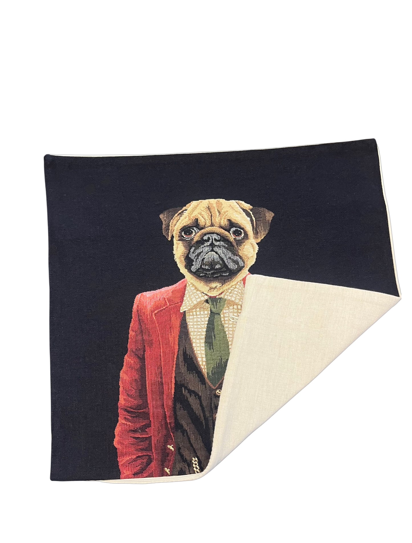 Fancy Pug Pillow Cover