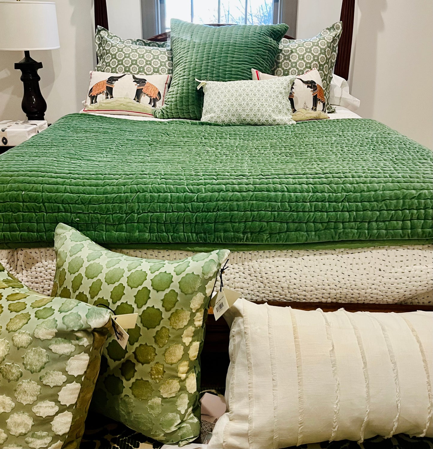 Velvet Moss queen size quilt