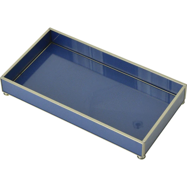 Glass tray- cobalt