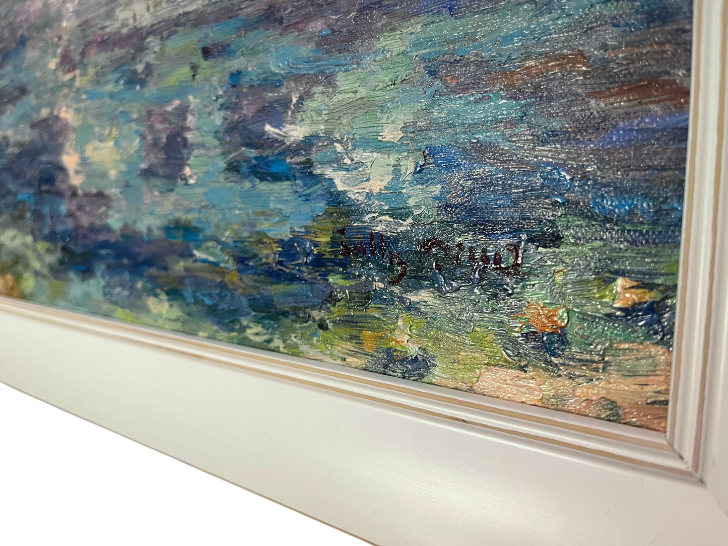 Italian waterscape, signed
