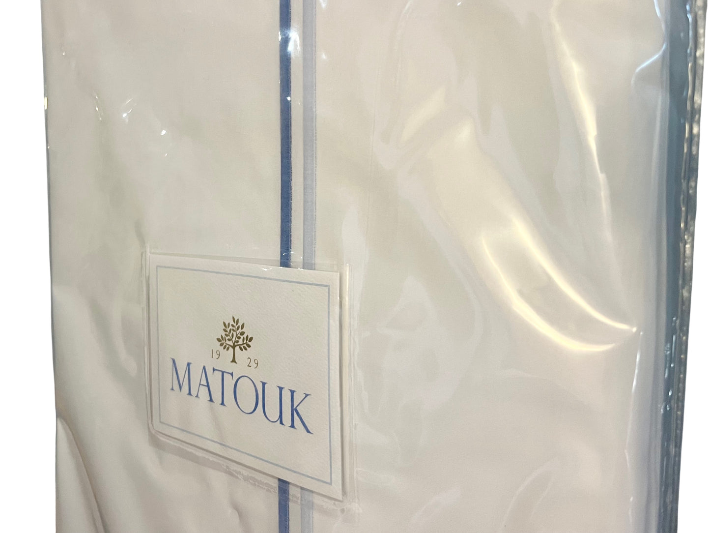Essex Flat Sheet in Azure, queen size