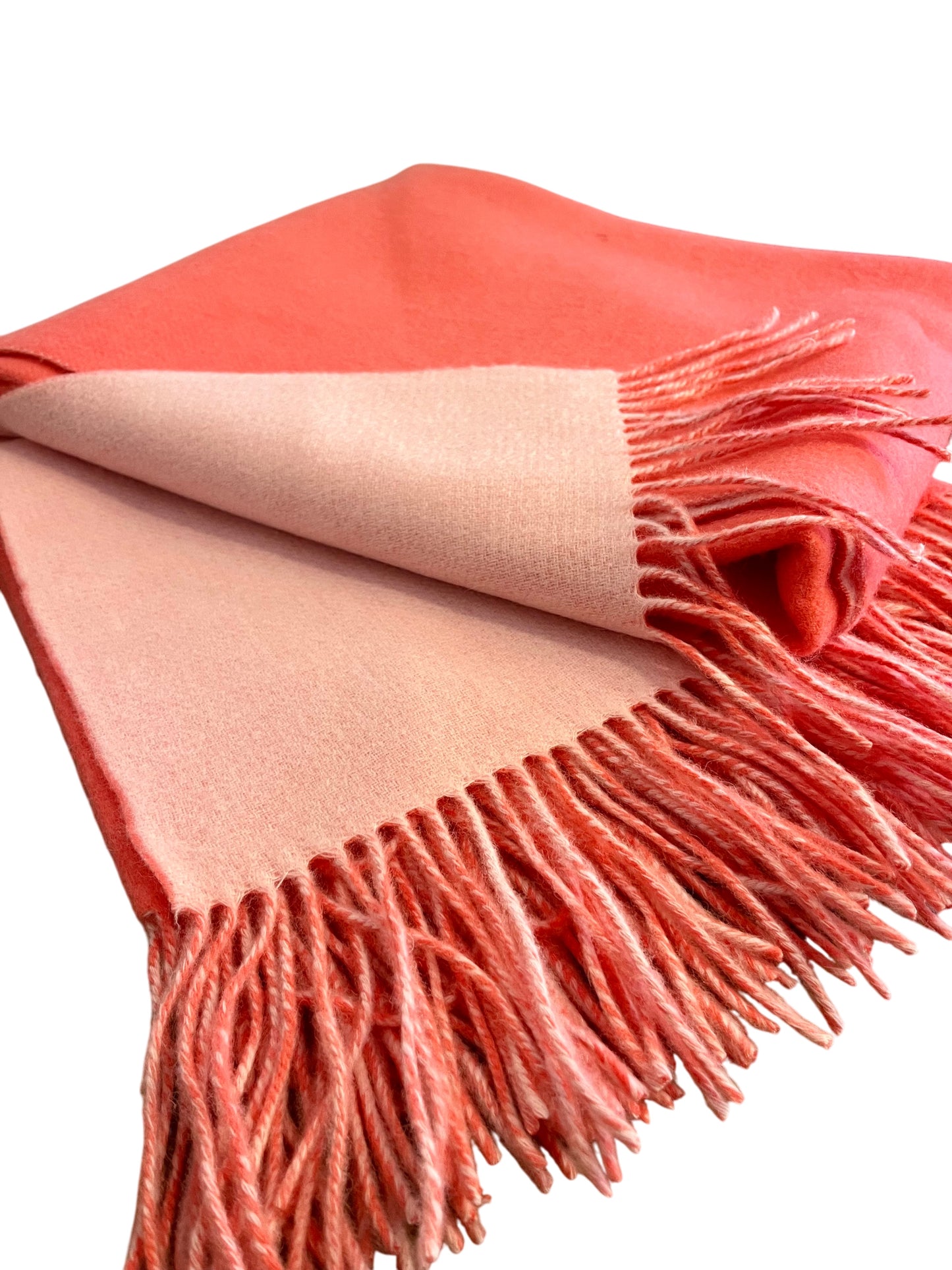 Double Face Throw, Coral/Pink Sands