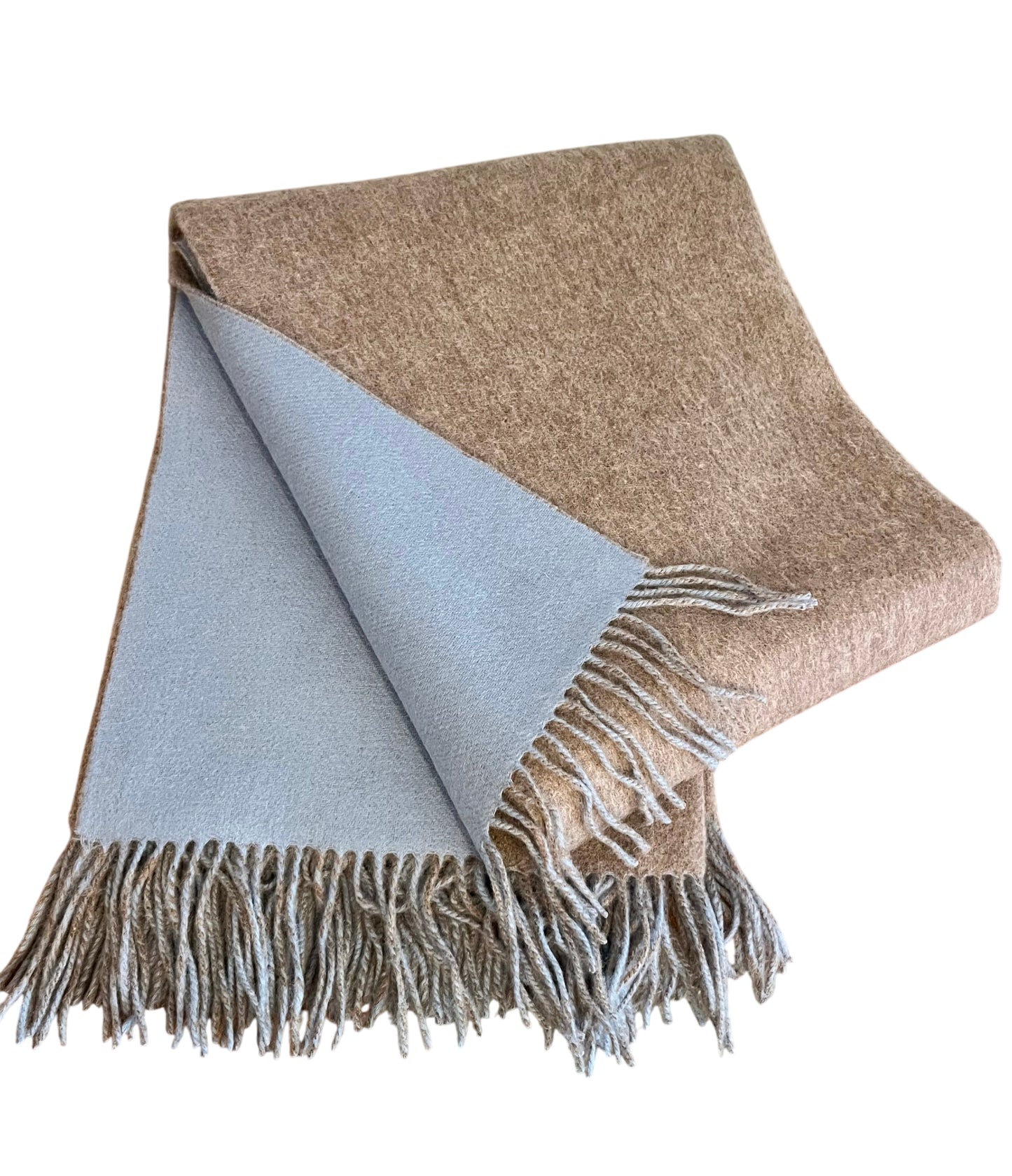 Double Face Throw, Mushroom/Blue Sky