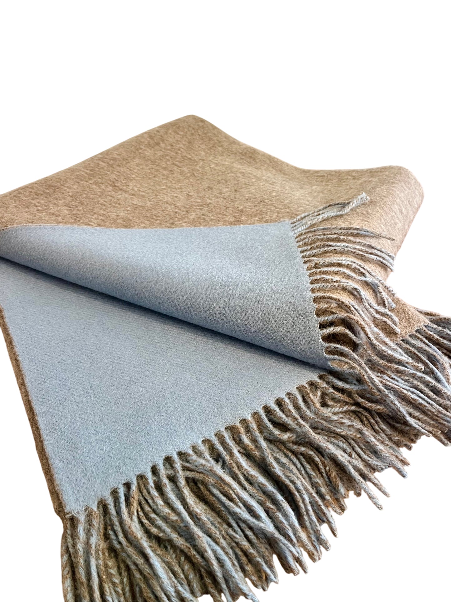 Double Face Throw, Mushroom/Blue Sky