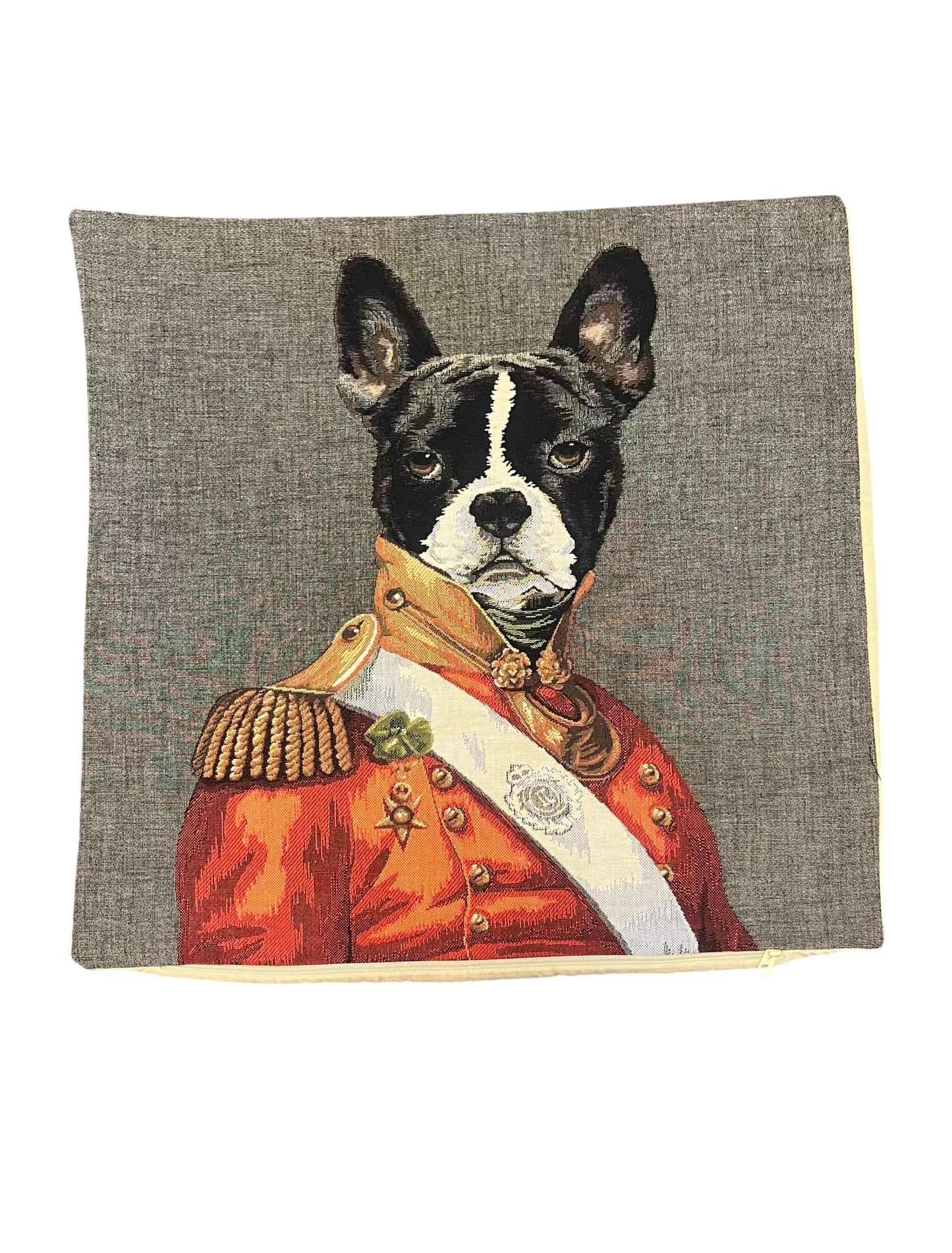 Military Boston Terrier Pillow Cover
