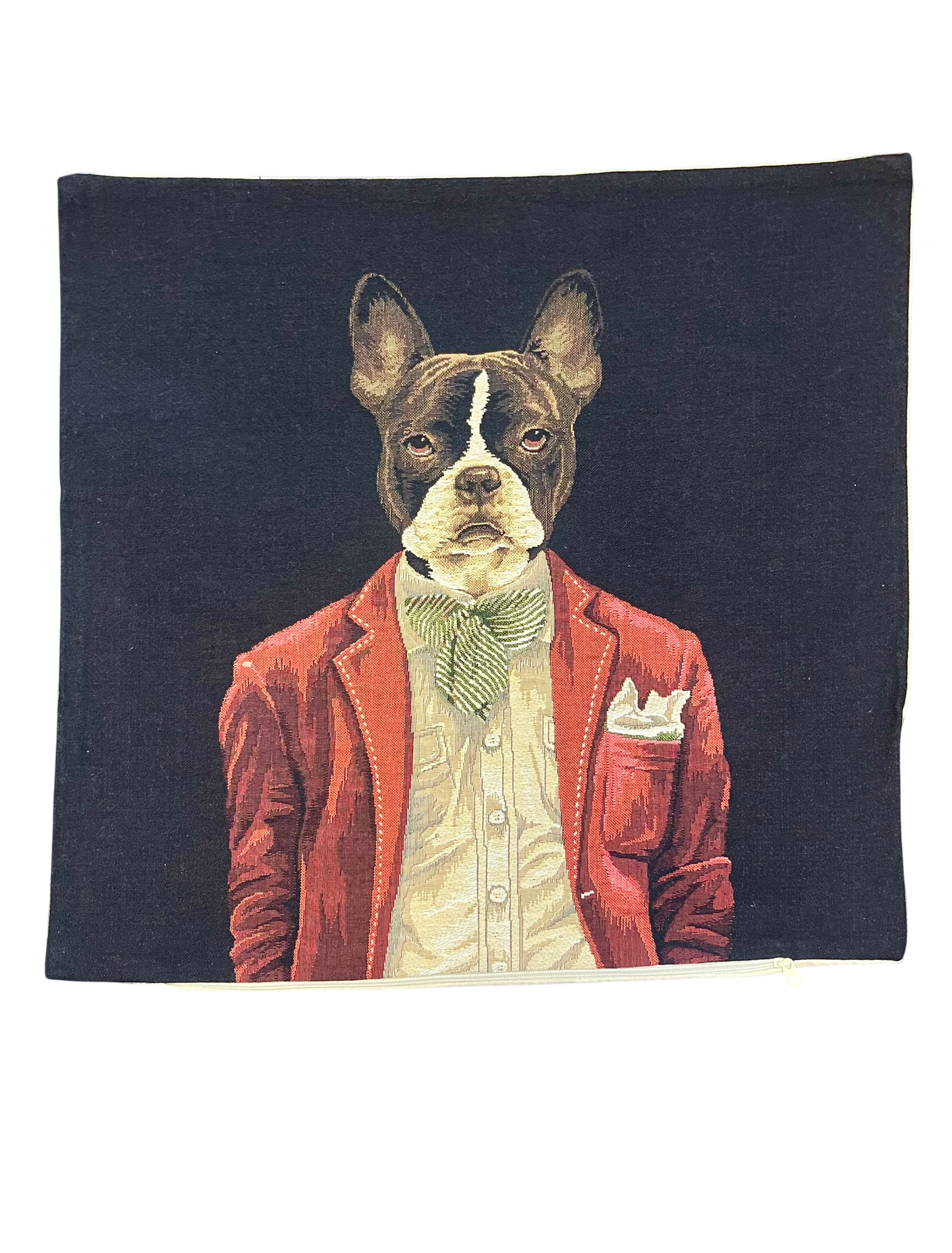 Fancy Boston Terrier Pillow Cover