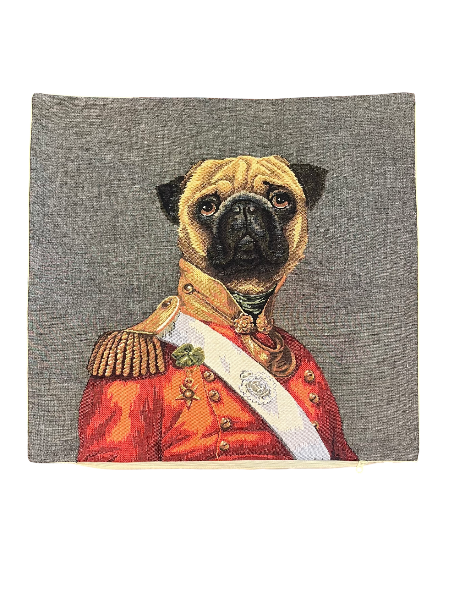 Military Pug Pillow Cover