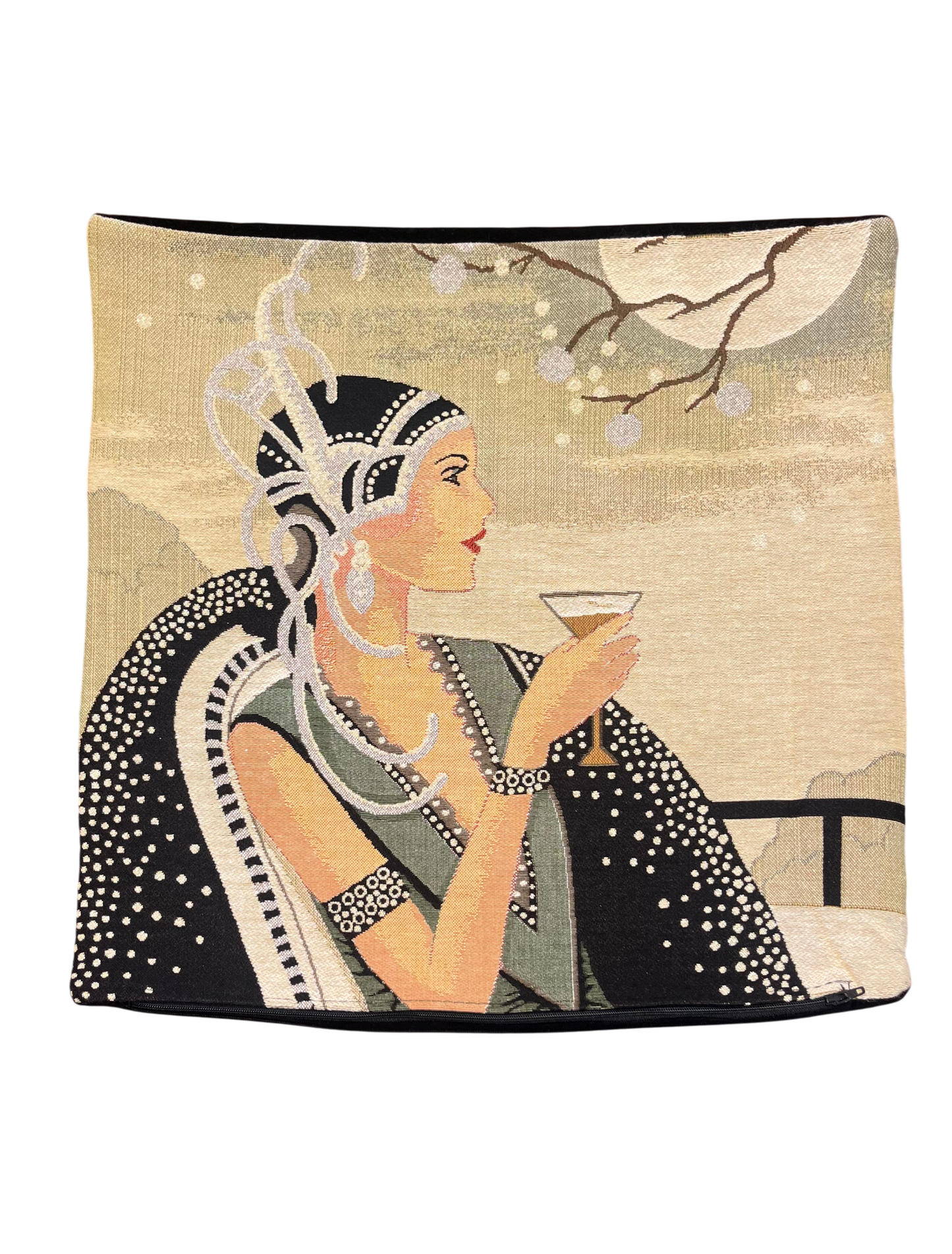 Art Deco Martini Pillow Cover