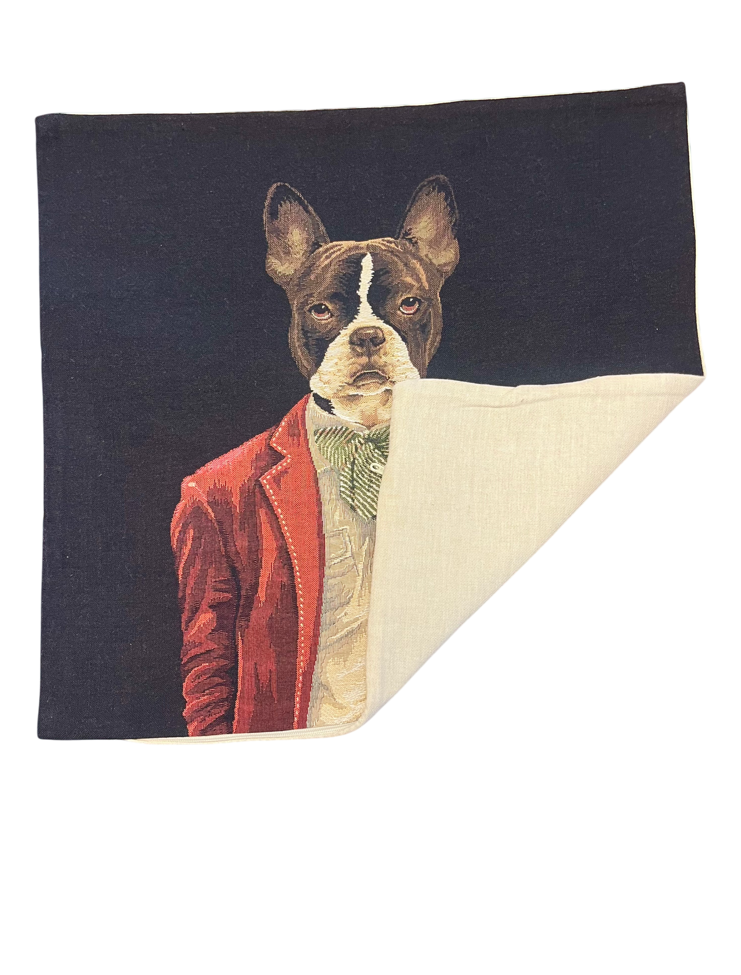 Fancy Boston Terrier Pillow Cover