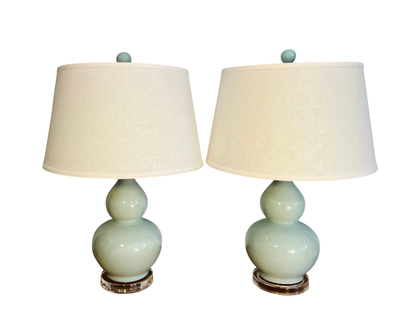 Gourd Vase Lamp- Celadon