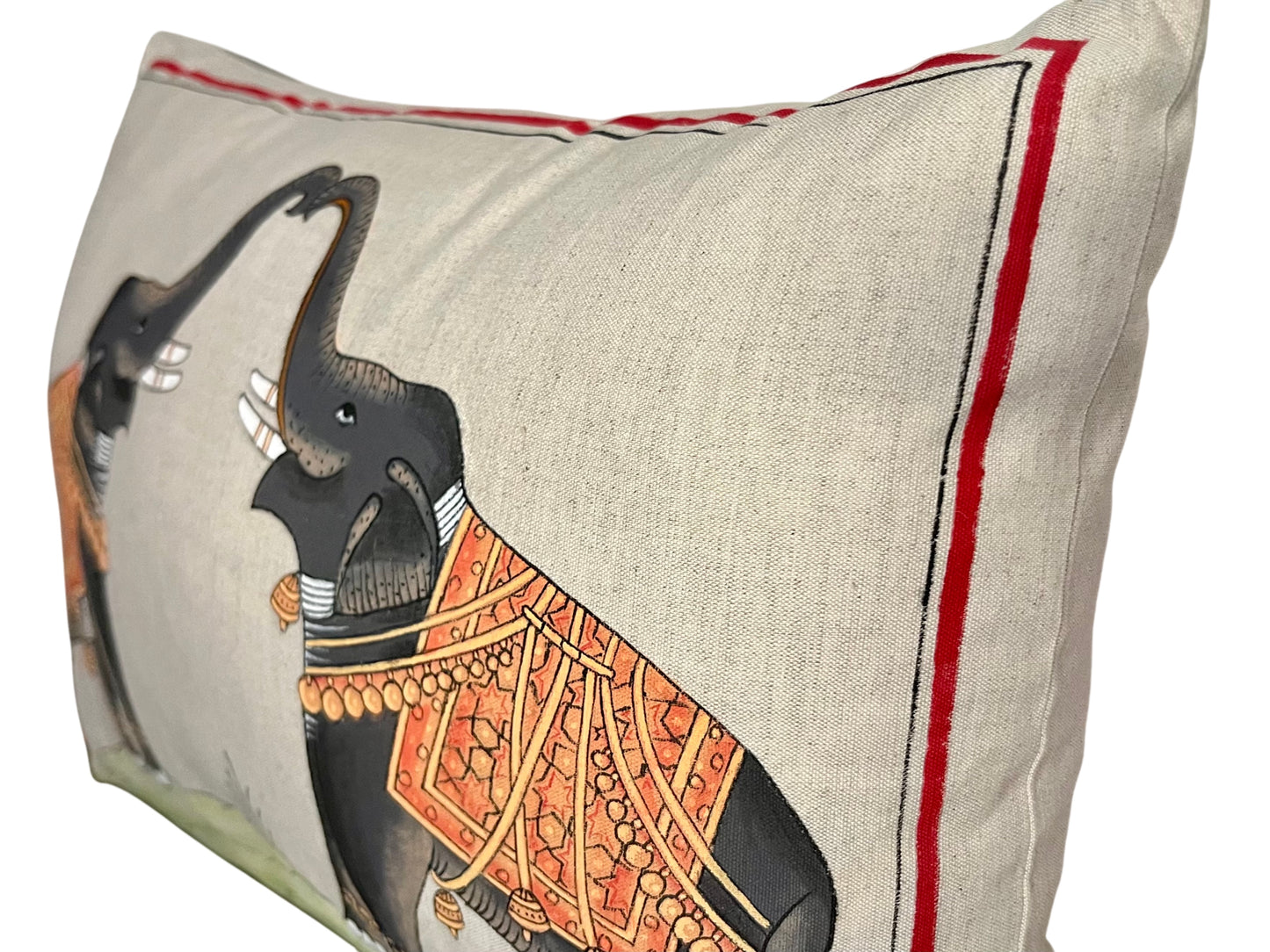 Two Elephants Pillow