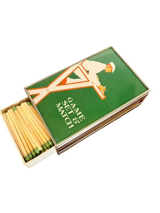 Matchbox cover- game, set, match