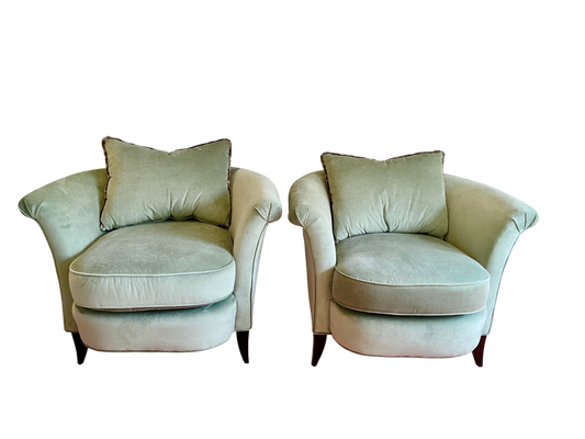 Velvet Upholstered Club Chair