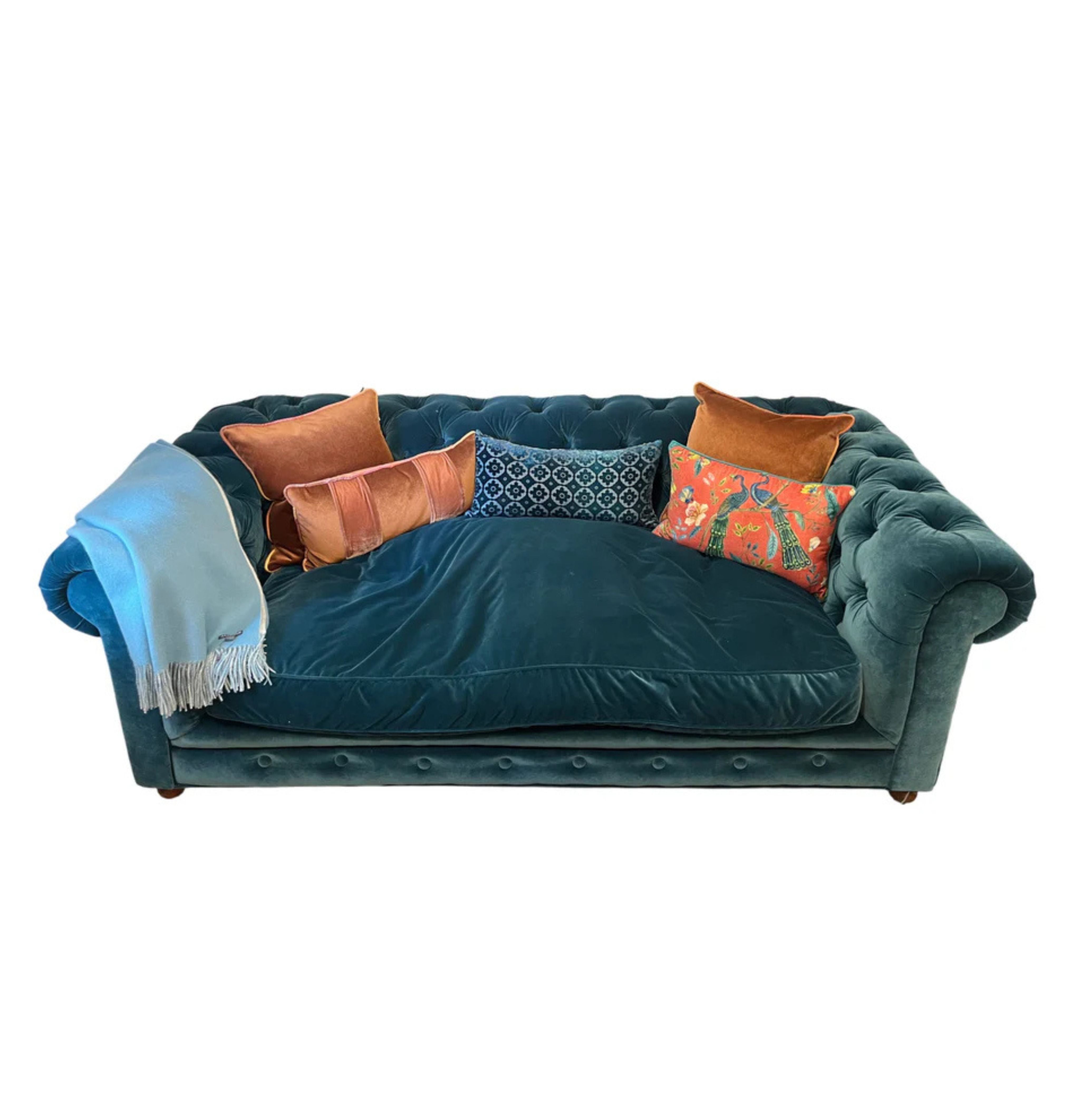 Velvet Chesterfield Style Sofa
