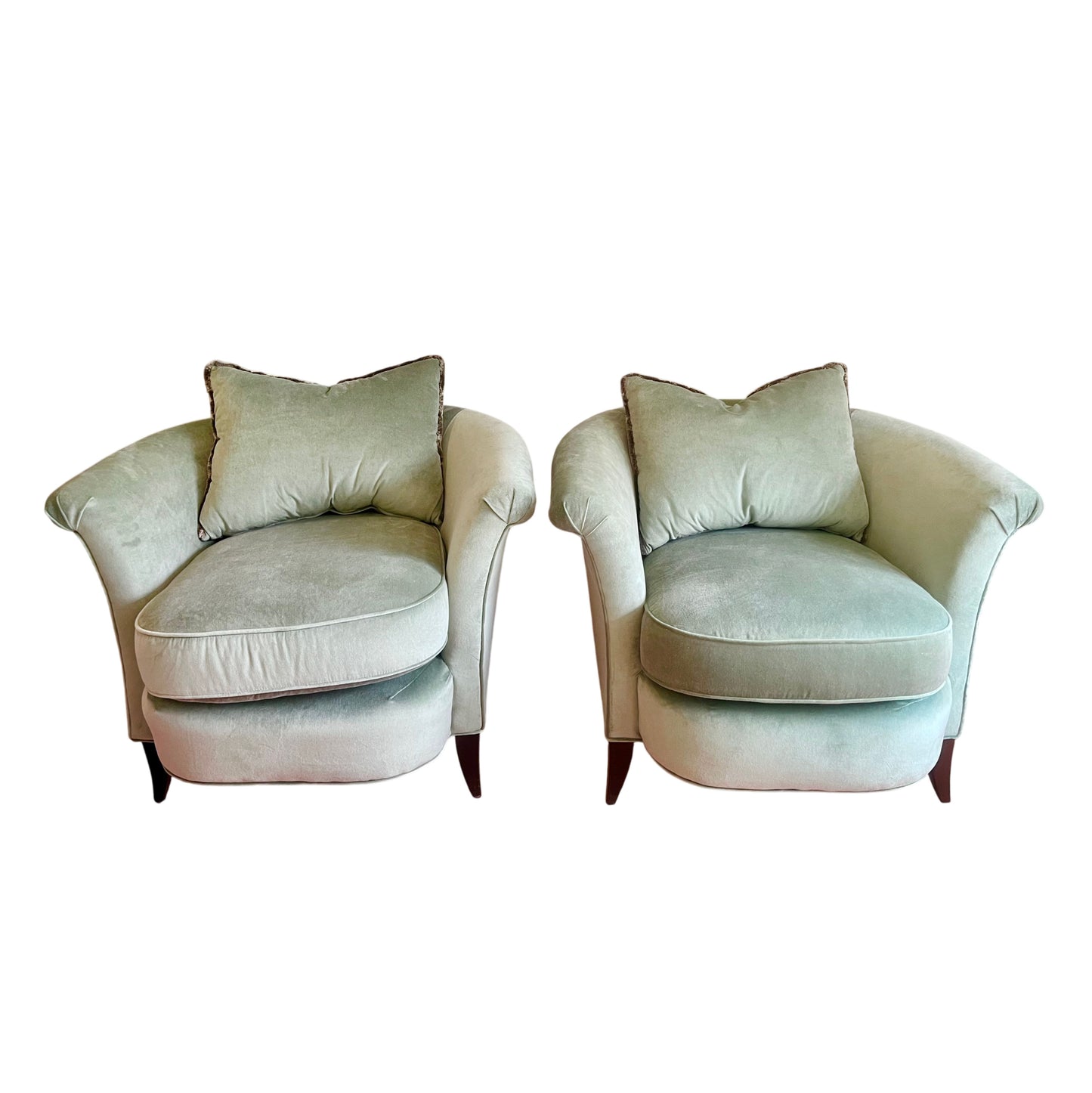 Velvet Upholstered Club Chair