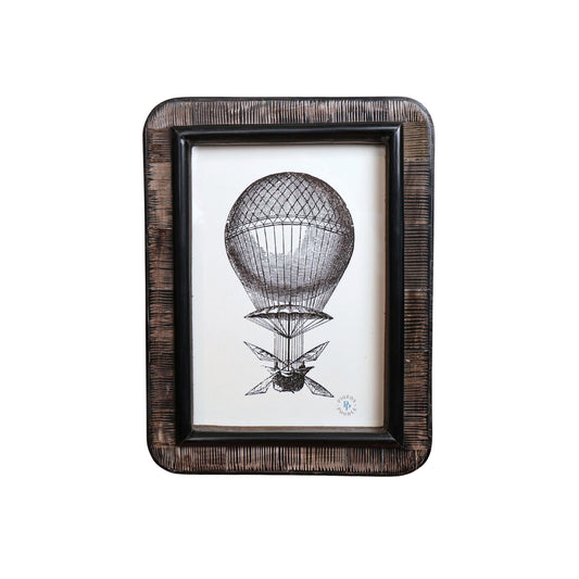 Rauma, dark frame, chiseled horn, 5" x 7"