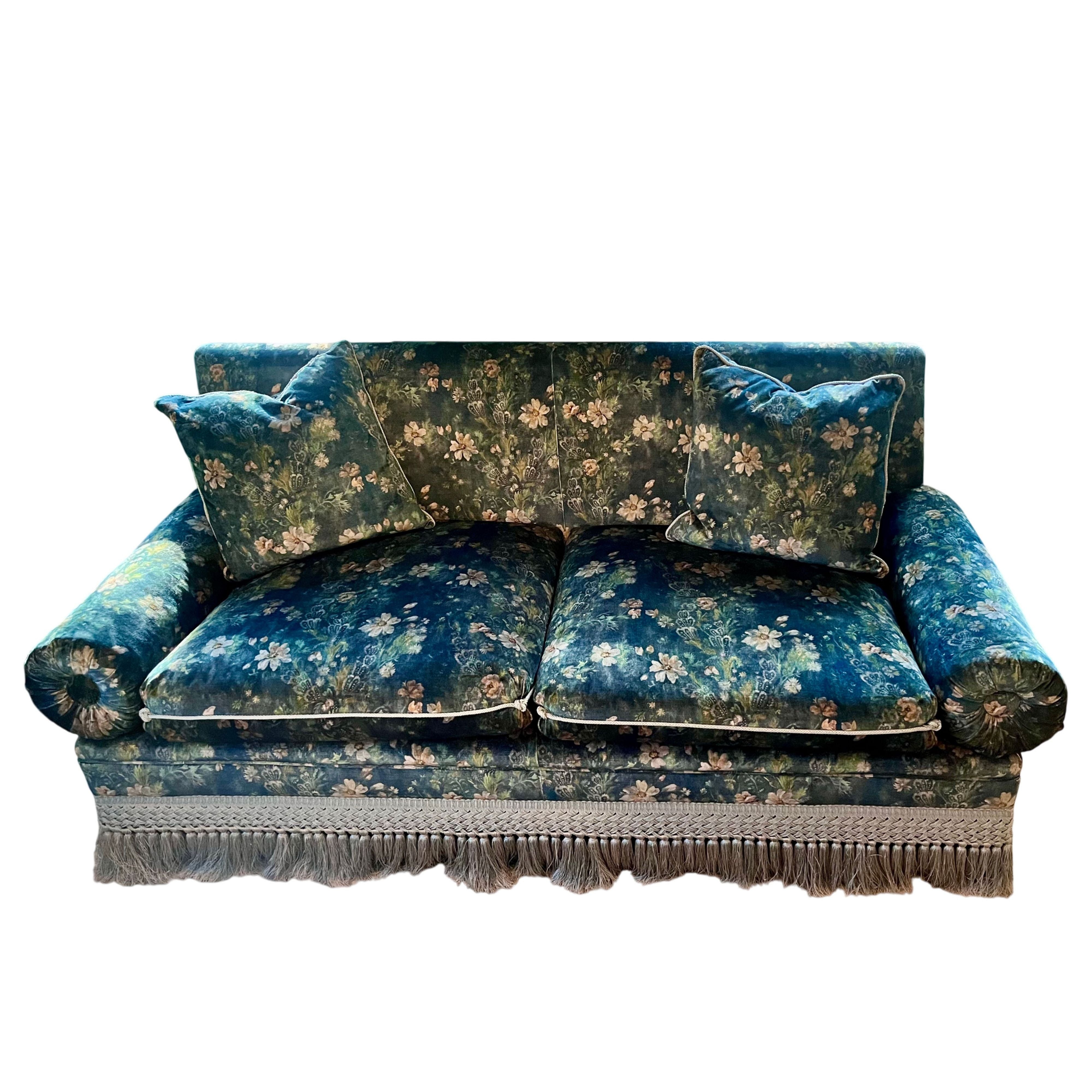 Custom Sofa in Lee Jofa Velvet Upholstery